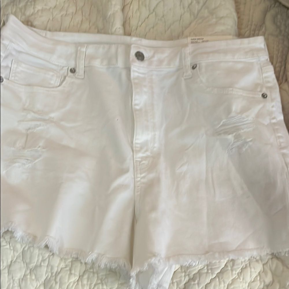 Women's White Denim Shorts